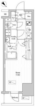 オーパスレジデンス武蔵小山 1205 間取り図
