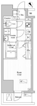 オーパスレジデンス武蔵小山 1006 間取り図