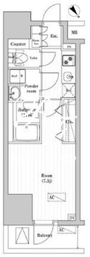 オーパスレジデンス武蔵小山 906 間取り図