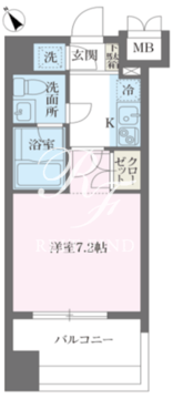 パシフィックレジデンス芝一丁目 1402 間取り図