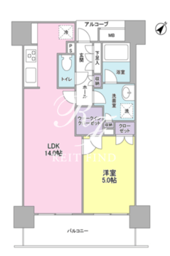グレンパークG-WEST 508 間取り図