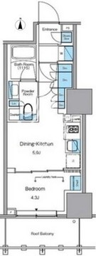 ルフォンプログレ渋谷ヒルトップ 603 間取り図