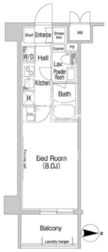コンフォリア新宿 702 間取り図