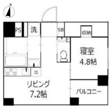 ラスパシオ東日本橋リバーサイド 1001 間取り図