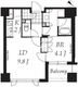 プライムメゾン銀座イースト 205 間取り図