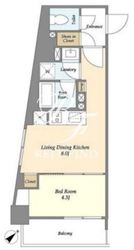ラサンテ文京千駄木 307 間取り図