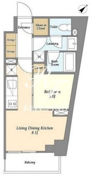 ラサンテ文京千駄木 304 間取り図