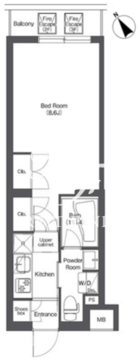 コンフォリア不動前 202 間取り図