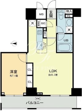 ベルファース本郷弓町 1305 間取り図