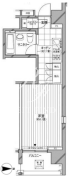 カスタリア麻布十番七面坂 301 間取り図