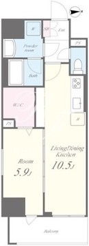 オンズマリーナ浅草 204 間取り図