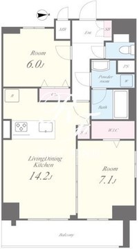 オンズマリーナ浅草 1201 間取り図