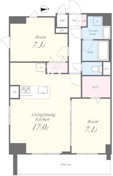 オンズマリーナ浅草 1302 間取り図