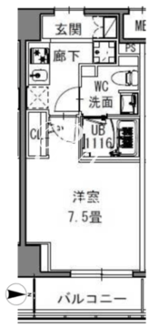 エスレジデンス新御徒町ウエスト 803 間取り図