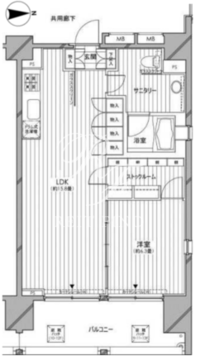 カスタリア麻布十番七面坂 1101 間取り図