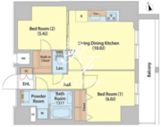 サイオン町屋 1401 間取り図