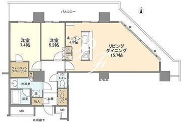 豊洲シエルタワー 2915 間取り図