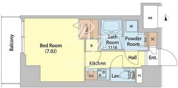 レフィールオーブ町屋駅前 407 間取り図