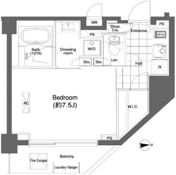 プライムアーバン目黒大橋ヒルズ 609 間取り図