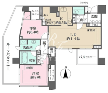 ザ・パークハウス恵比寿南 703 間取り図