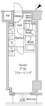 カーサスプレンディッド虎ノ門エスト 503 間取り図