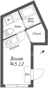 ルクレ神宮前 205 間取り図