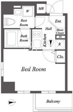 ルクレ住吉 801 間取り図