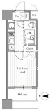 フィットエル森下 1406 間取り図