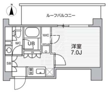 オルタナ東池袋 801 間取り図