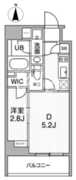 オルタナ東池袋 208 間取り図