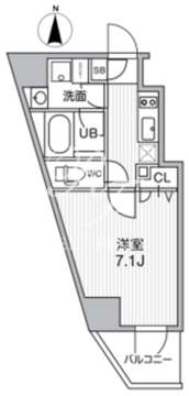 オルタナ東池袋 212 間取り図