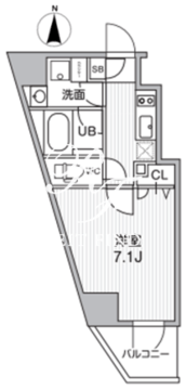 オルタナ東池袋 809 間取り図