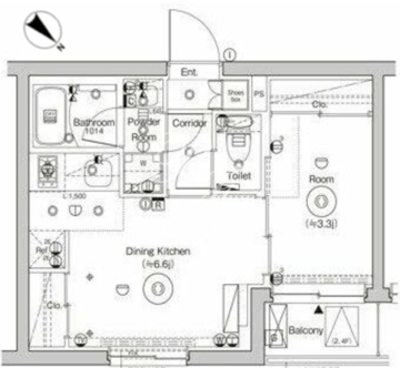シーフォルム門前仲町 404 間取り図