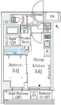 アイフラット三軒茶屋 303 間取り図