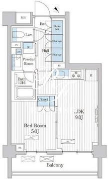 パークアクシス門前仲町テラス 336 間取り図