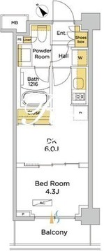 パークアクシス門前仲町テラス 311 間取り図