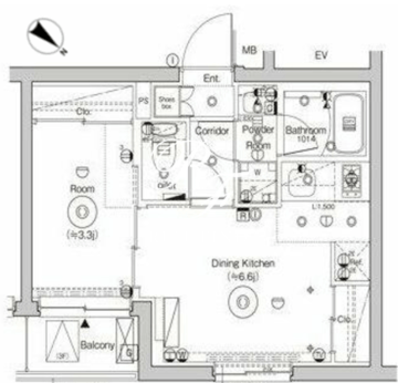 シーフォルム門前仲町 305 間取り図