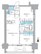 ルフォンプログレ秋葉原イースト 1504 間取り図