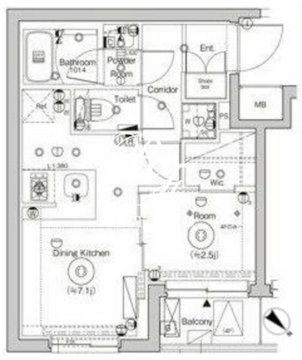 シーフォルム門前仲町 408 間取り図