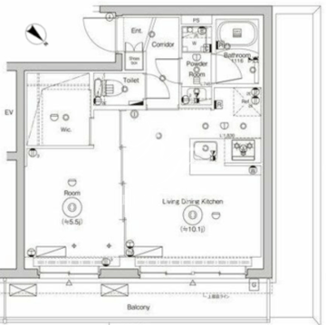 シーフォルム門前仲町 501 間取り図
